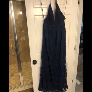 Women’s navy floral maxi dress